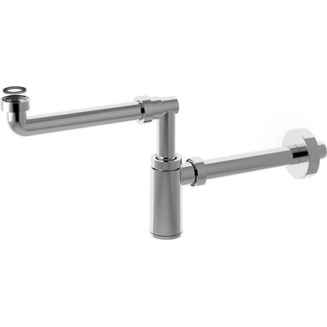 Sapho Bonomini King - Sifone salvaspazio per lavabo, 1 1/4, scarico 32 mm, cromo 0595SP25K7
