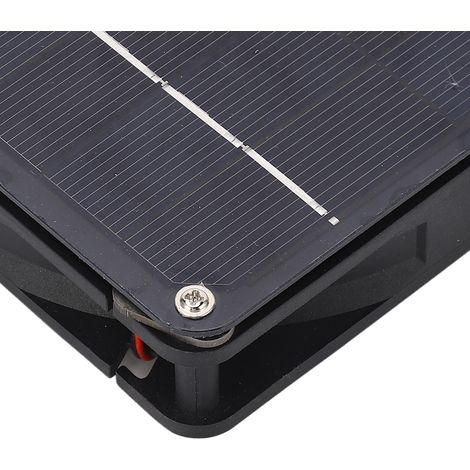 Kit de ventilateur solaire monocristallin 20 W pour serre de voyage extérieure (noir) (1/5)