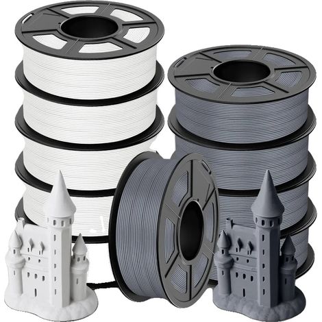 Filamento per stampante 3D, materiale PETG, diametro 1,75 mm, HSYG PLA 5WT5GY (1/2)