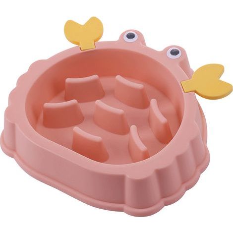 Comedero, tapón para comida, comedero antiahogo, comedero para cangrejos, comedero práctico para perros (rosa) (1/5)