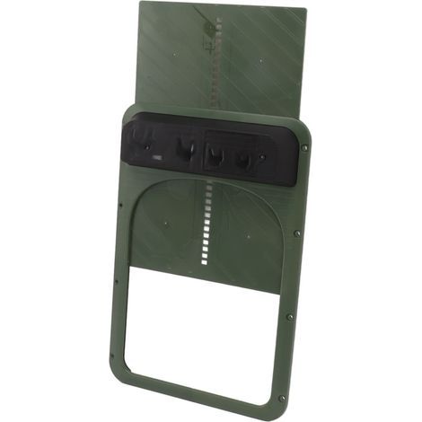 Automatische Hühnerstalltür aus Kunststoff, batteriebetrieben, mit Lichtsensor, olivgrün, für den Bauernhof (1/5)