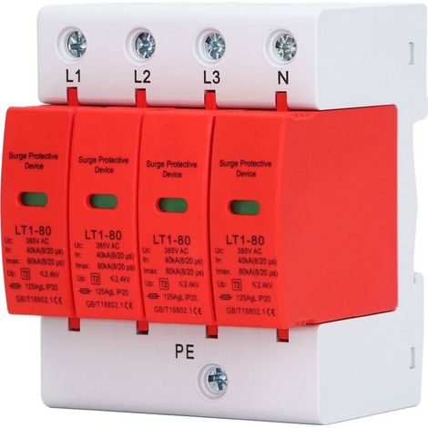 Dispositif de protection contre les surtensions 4P pour système électrique 385VAC 40-80KA (1/5)