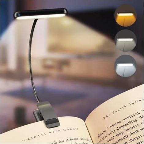 Wiederaufladbare Leselampe, verstellbare Leselampe, Nachttischlampe, E-Reader, Tablet, Schreibtischlampe, Nachttischlampe, Bücher, Reise.