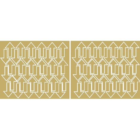 Adesivi a forma di freccia 5x3 cm, 72 pezzi, oro opaco