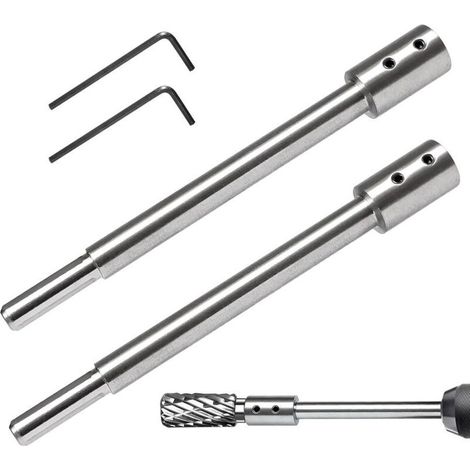 2 pièces Rallonge Extra-Longue 169 mm Forets de Forstner, Tige de 10,5 mm (3/8") en Acier Carbone, Idéal pour Fraisage Profond et Percées Précises dans Bois pour le fraisage de trous profonds (1/5)