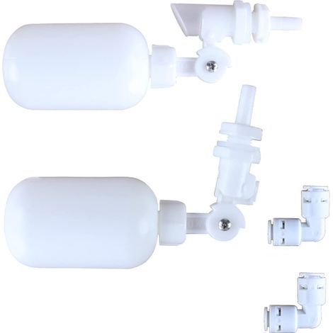 2 Pcs Robinet à flotteur pour aquarium, Valve flottante mini, Robinet à flotteur à montage latéral et supérieur avec bras réglable pour étangs, abreuvoirs à bétail, humidificateurs, seaux d'eau (1/5)