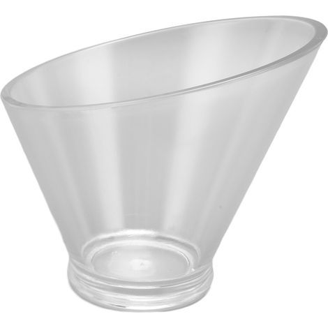 Saladier en acrylique incliné, bol mélangeur à fond antidérapant, idéal pour les pâtes, les fruits et les sauces, taille moyenne (460 ml). (1/5)