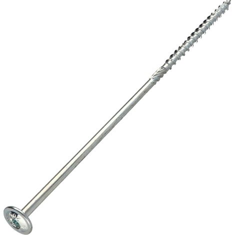 Vis bois TEKOR Tête disque TORX T30 Pointe antifendage type 17 6X160 Filetage partiel Acier zingué - 1 pièce (1/5)