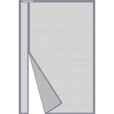 Moustiquaire porte magnétique 70x190cm – Lot de 2 – Fibre de verre gris – Ouverture latérale – Fermeture automatique aimantée (1/4)