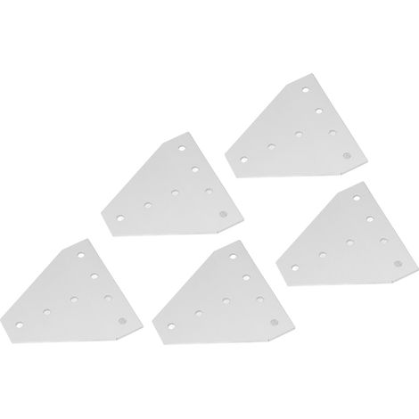 5 Stück 7-Loch-Winkelverbindungsplatten aus Aluminiumlegierung 6063, 90-Grad-Flachverbindungsplatte 3030T (1/5)