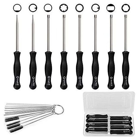9 Pcs Tournevis de Réglage de Carburateur ToWinle Tournevis pour Carburateur Nettoyage Moteur Réparation Convient à La Plupart des Moteurs de 2 Cycles (1/5)