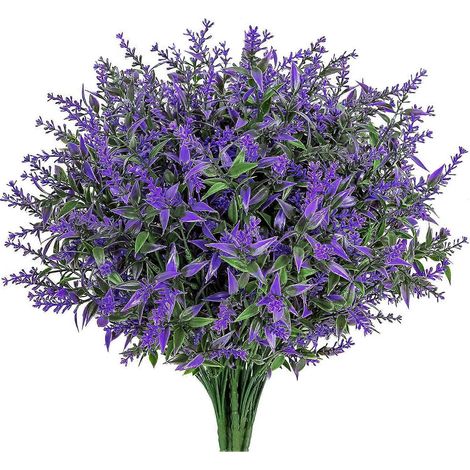 branches de lavande artificielle violette, idéales pour la décoration de la maison, du bureau, de la terrasse ou pour une décoration de mariage à faire soi-même. (1/5)