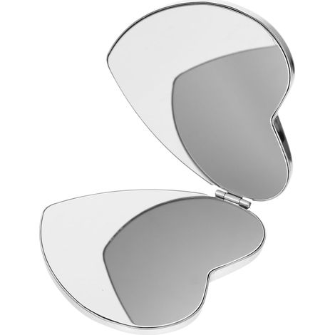 Miroir de Poche Cœur Compact Miroir Maquillage Portable pour Voyage Dames (1/5)