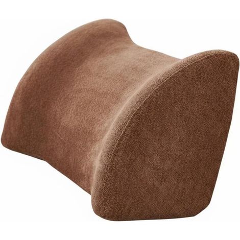 Chenille Sofa Cushion, Lumbar Support Pillow, Back and Head Support, Soft, Wear-Resistant Fabric, Elastic Foam, Back Support, Coffee, 50cm (1/5)