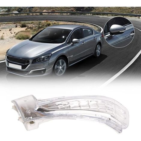 Aramox Clignotant de Rétroviseur Latéral. Feu de Position de Rétroviseur Latéral Compatible avec PEUGEOT 508 CITROEN C4 DS5 OEM : 4068916 (La gauche)