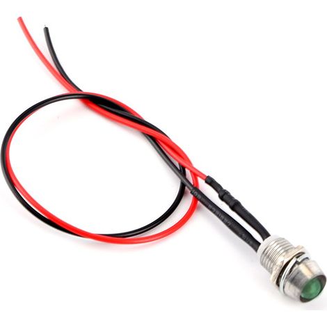 4 Pcs 12v 8mm LED Panneau Pilote Dash Avertissement Voyant Lampe De Voiture Van Vert (1/2)