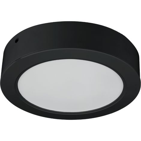 LED-Deckenleuchte für Badezimmer, 18 W, 2-in-1, Aufputz-/Einbauleuchte, rund, schwarz, IP54, DPM (1/5)
