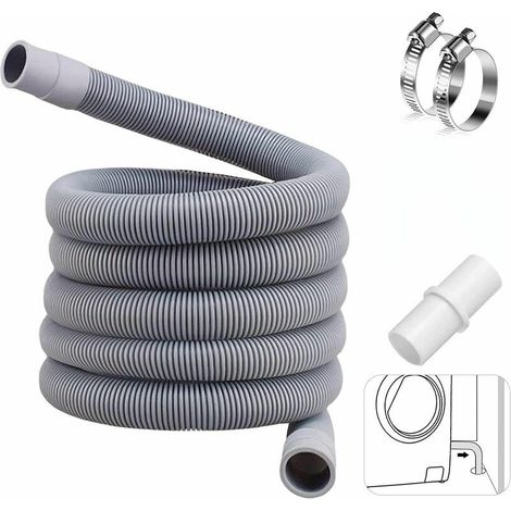 3m Flexible d'évacuation universel,rallonge de tuyau pour lave-vaisselle,Tuyau de vidange pour machine à laver,Tuyau d'évacuation d'eau,Tuyau d'évacuation,Rallonge de Tuyau de Vidange pour Tuyau