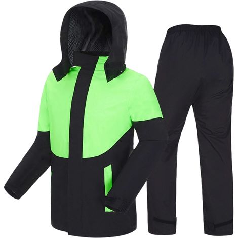 Imperméable unisexe couvrant tout le corps, idéal pour l'été et la moto. Combinaison imperméable et pantalon de pluie. (1/5)