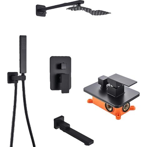 Conjunto de grifería para ducha, construcción en latón, control monomando, 3 vías, 16 pulgadas C (1/2)