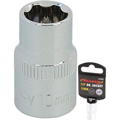 Neilsen 3/8" Drive Standard Shallow Square Metric Single Socket 10mm (1/2)