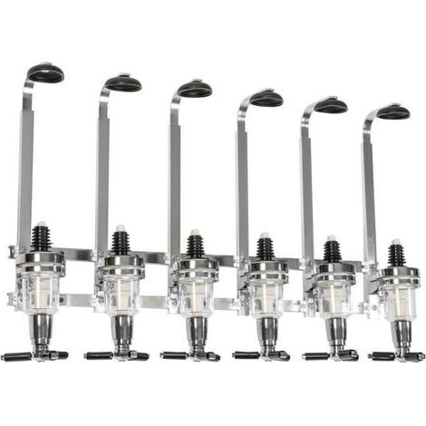 Porte-Bouteille Distributeur de Boisson Alcool Vin Mural Bar Pro Acier Pour 6 Bouteilles (1/5)