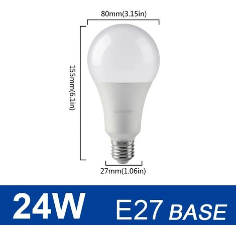 (24 W E27, lumière blanc chaud) 6 ampoules LED, 220 V CA, économie d'énergie, éclairage LED domestique pour salon (1/5)