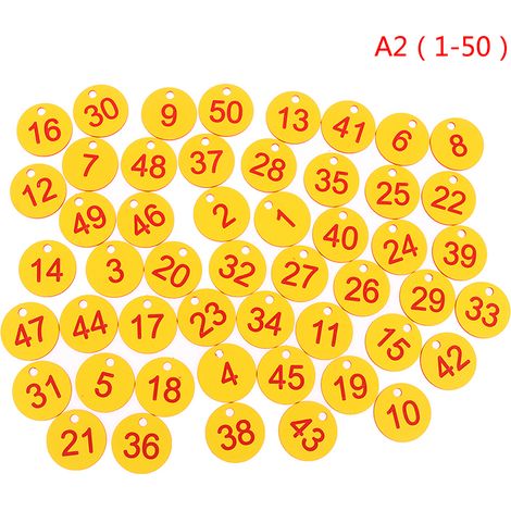 Filiyano-20/50 étiquettes numérotées pour ruches d'apiculture Hangi A2 (1-50) (1/4)