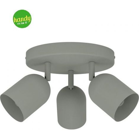 Faro da soffitto Eglo Tilston 3 luci E14 verde
