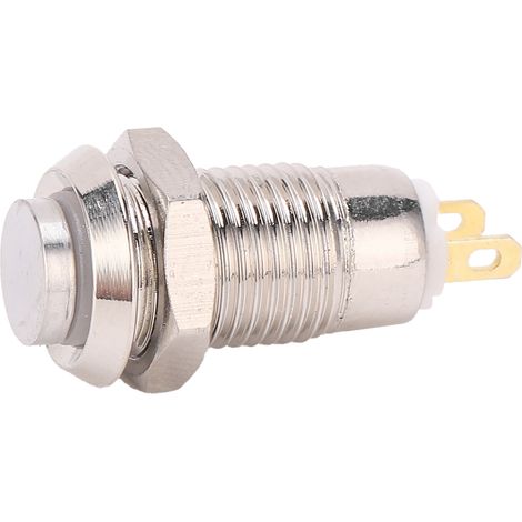 Interrupteur Poussoir Métallique 8mm Étanche Auto-Blocage 3V (Sans Lumière) (1/5)