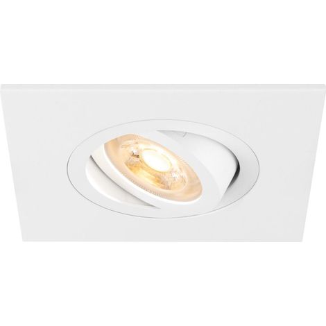 Spot encastré NEW TRIA® 75 XL int carré orientable blanc GU10 10W IP20 - SLV - 1007627 (1/3)