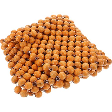 Coussin de siège auto Comcompatiblet, housse en perles de bois avec support de massage (1/5)