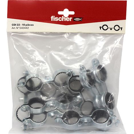 10 colliers double isophonique 7x150 Ø22 - Fischer (1/3)