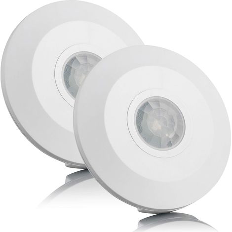 2 pièces Détecteur de Mouvement intérieur, Montage en saillie, programmable, capteur Infrarouge, portée 6m/360°, LED adapté-Fei Yu (1/5)