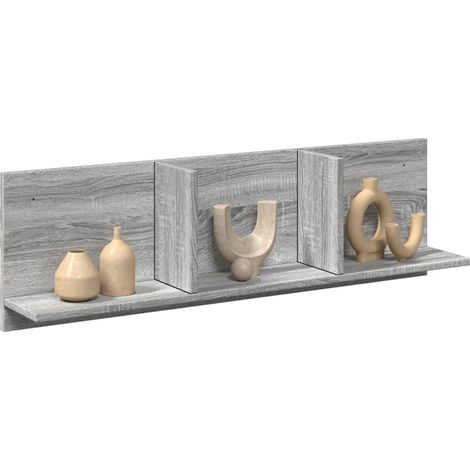 Wandschrank 100x16,5x30 cm Grau Sonoma Holzwerkstoff
