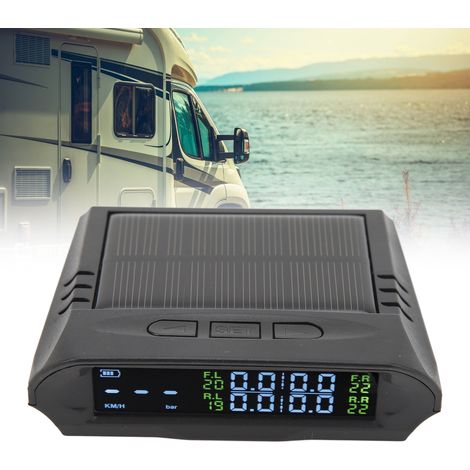 Solarbetriebenes Reifendruckkontrollsystem mit LCD-Bildschirm für Freizeitfahrzeuge, Wohnmobile, Anhänger und Lkw (externes Modell) (mit integrierter Batterie) (1/5)