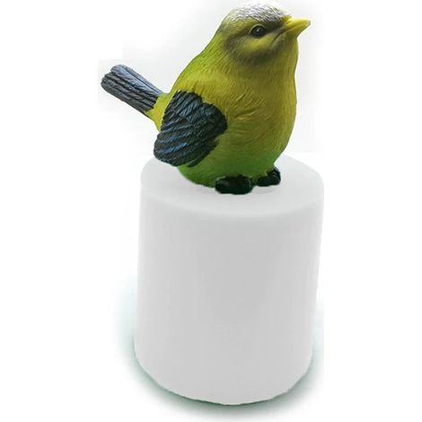 Molde de silicona con forma de gorrión o cuco, de resina y yeso, para manualidades creativas y realistas en 3D. (1/5)
