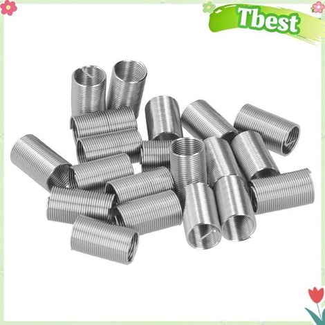 HURRISE Insert de filetage de fil 20pcs Écrou Réducteur Réparation de Filetage Insert de Cercle en Spirale Fileté moto fixation ZD (1/5)