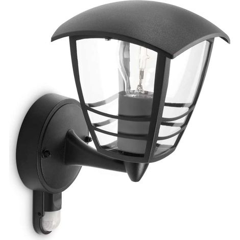 Philips Creek Außenwandleuchte Schwarz mit Bewegungsmelder (1/4)