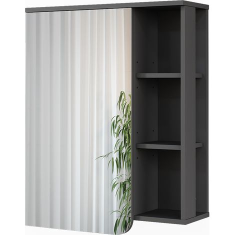 Spiegelschrank Karen, Anthrazit/Weiß, 60 x 75 cm, Vicco