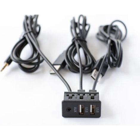 Câble adaptateur d'extension double USB 3.0 encastré pour tableau de bord de voiture ou de camion (1/4)