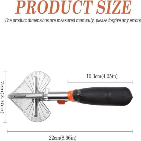Cisailles À Tôle - Angle Réglable 45° À 135° - Pour Tubes PVC PPR PE Et Fils Électriques - 10 Lames Incluses (1/5)