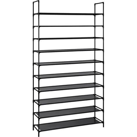 ORION91 Modular Shoe Rack - 10-Tier Shoe Organizer for 30-50 Pairs, Metal Structure with Fabric Shelves, 99.5x28x178cm, Ideal for Entryways and Small Spaces, Easy Assembly, Versatile for Shoes and Bag (1/5)