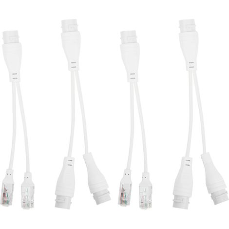 câbles adaptateurs séparateurs PoE 1 vers 2 pour transmission vidéo CCTV, injecteur étanche à la pluie (1/5)