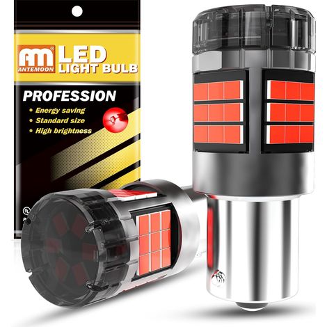 P21W 1156 BA15S Ampoules LED Canbus 5000LM 12V 24V Rouge 1141 1003 7506 Voiture Feu Recul Feu Freinage Clignotant Arrière Brouillard (1/5)