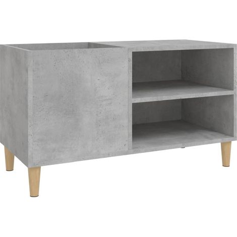 Armoire à disques gris béton 84,5x38x48 cm bois d'ingénierie (1/5)