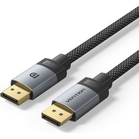 El Vention Cable Display Port 2.1 de 3 metros en color gris es la solución definitiva para quienes buscan una conexión de alta calidad y rendimiento
