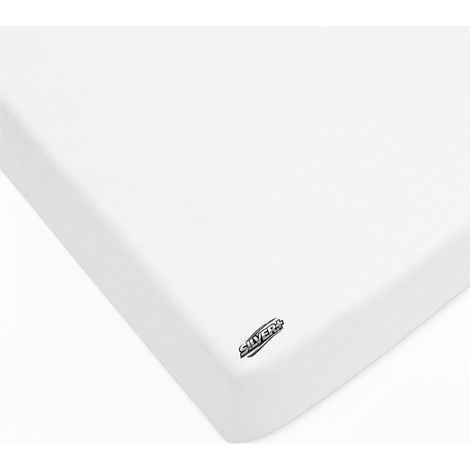 Lenzuolo flessibile 120x60 cm, ioni d'argento, antibatterico, AZS, bianco (1/5)