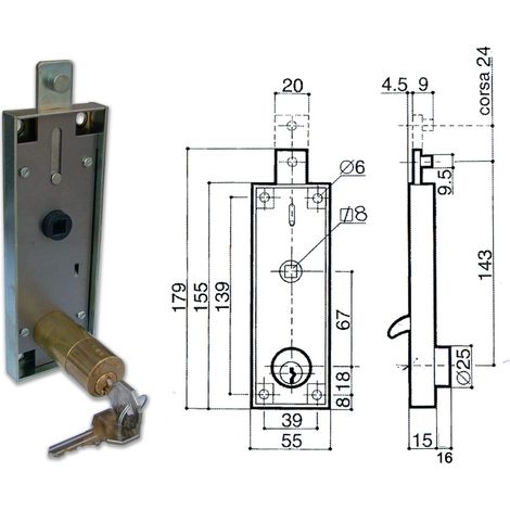 PREFER B551-081H Serratura Basculante Cil 50