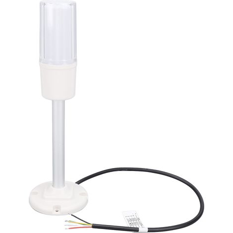 Tour lumineuse LED industrielle 3 couleurs 24V CC avec alarme sonore 85dB, signalisation visuelle et auditive pour machines (1/5)
